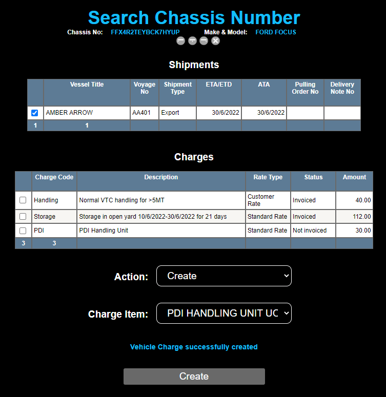 Create Invoice Screenshot
