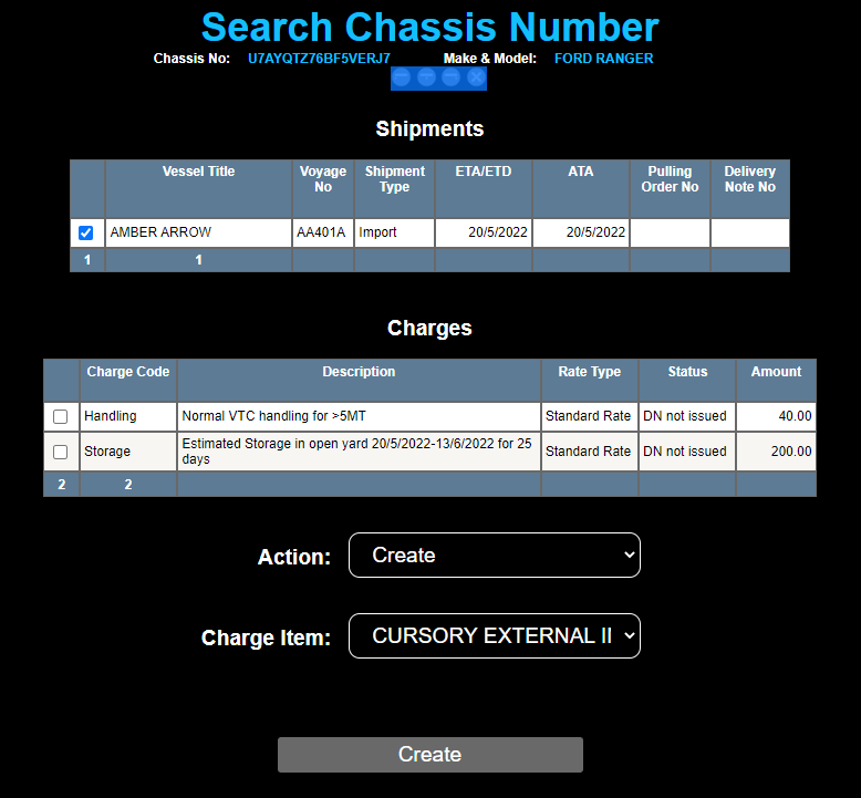 Create Invoice success screenshot